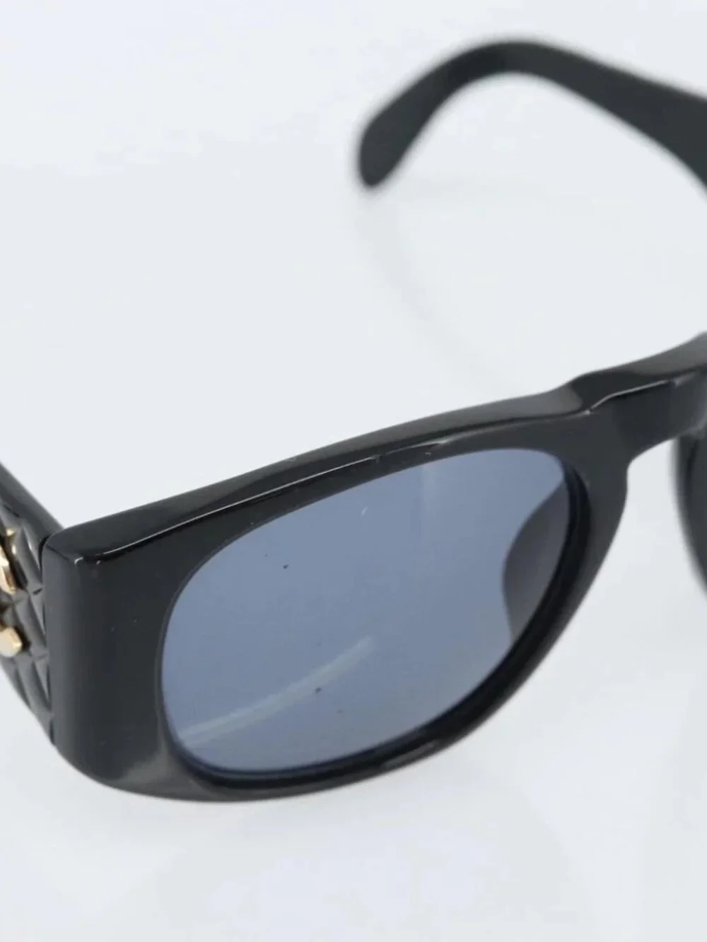 CHANEL Sunglasses plastic Black CC Auth 180944M